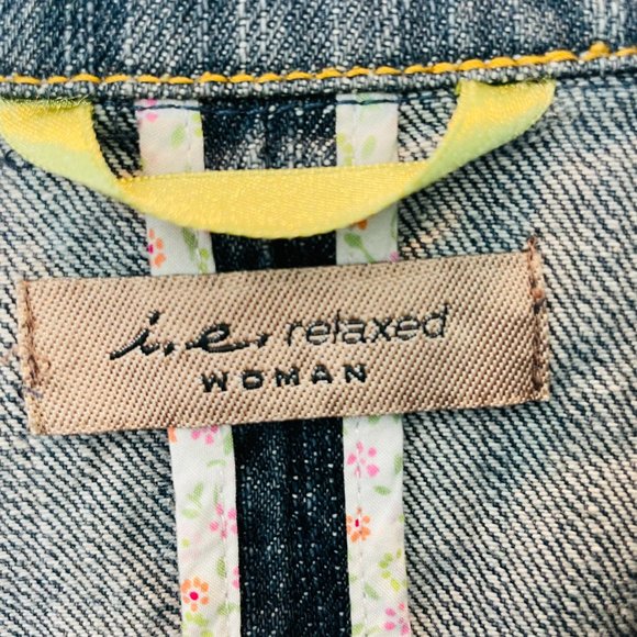 i.e. Relaxed Woman Blue Denim Jacket 1X - Picture 3 of 4